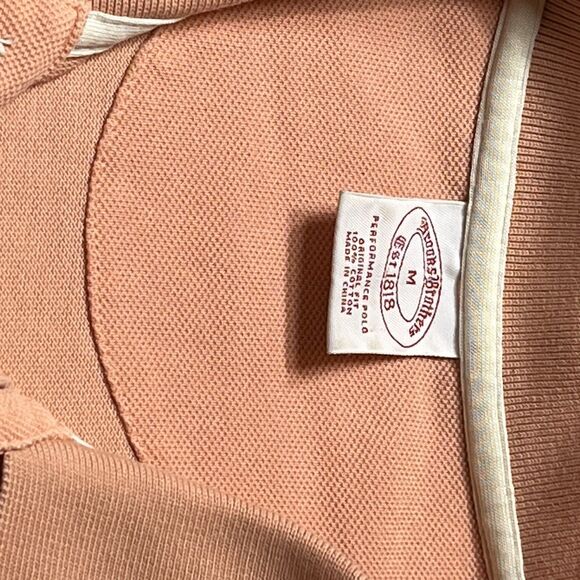 Brooks Brothers Performance Polo Shirt Men’s Medium Sherbert Orange 100% Cotton - Picture 2 of 9